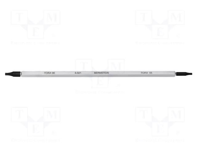 Interchangeable blade; Torx®; double-sided; TX05,TX06; 120mm BERNSTEIN BRN-4-921