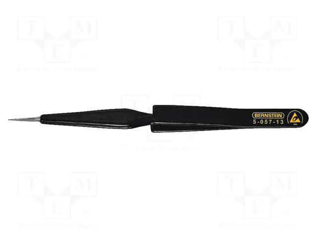 Tweezers; Blade tip shape: sharp; Tweezers len: 120mm; ESD BERNSTEIN BRN-5-057-13