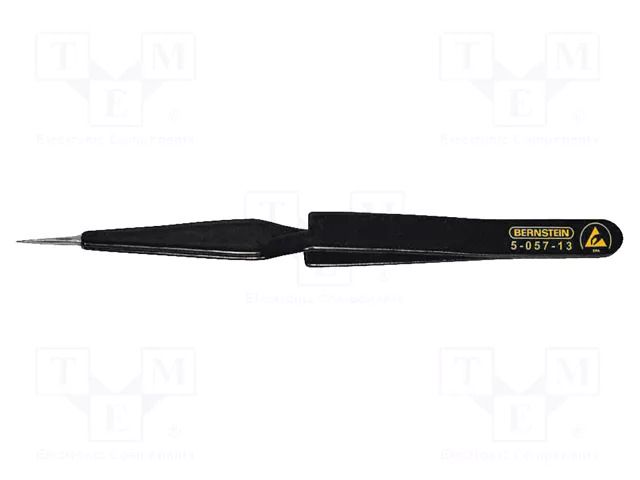 Tweezers; Blade tip shape: sharp; Tweezers len: 120mm; ESD BERNSTEIN BRN-5-057-13