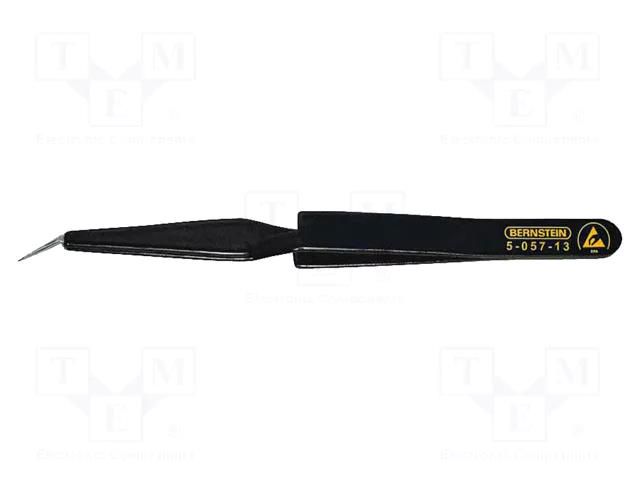 Tweezers; Blade tip shape: sharp; Tweezers len: 120mm; ESD BERNSTEIN BRN-5-058-13