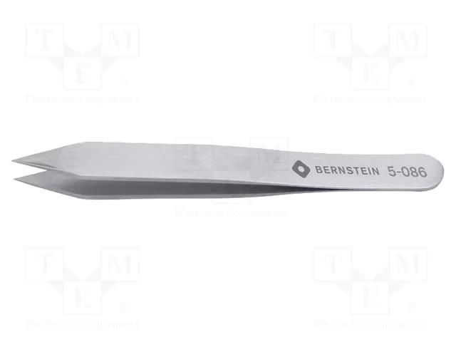 Tweezers; 90mm; Blades: wide; Blade tip shape: sharp; universal BERNSTEIN BRN-5-086