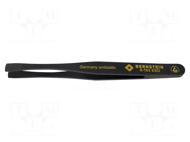 Tweezers; Blade tip shape: shovel; Tweezers len: 120mm; ESD BERNSTEIN BRN-5-193