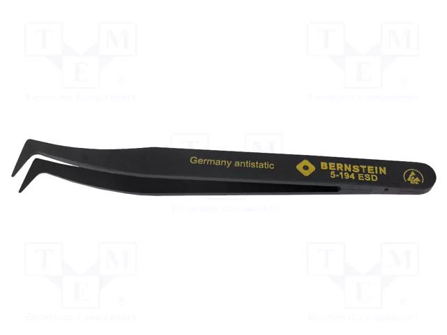 Tweezers; Blade tip shape: rounded; Tweezers len: 120mm; ESD BERNSTEIN BRN-5-194