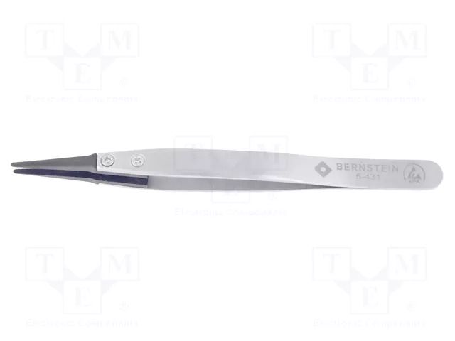 Tweezers; replaceable tips; Blade tip shape: rounded; ESD BERNSTEIN BRN-5-431