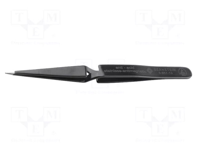 Tweezers; Blade tip shape: sharp; Tweezers len: 125mm; ESD BERNSTEIN BRN-5-857-13