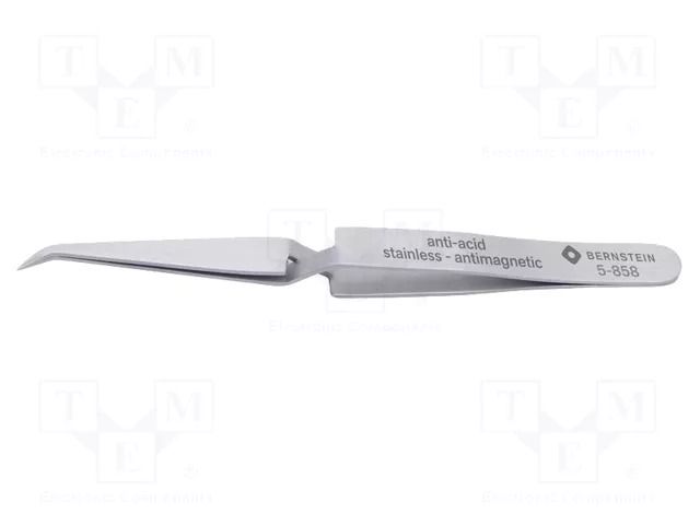 Tweezers; 125mm; Blades: curved; Blade tip shape: sharp; universal BERNSTEIN BRN-5-858