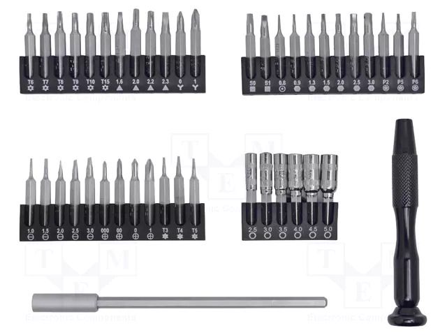 Kit: screwdriver bits; ESD; 44pcs. BERNSTEIN BRN-6-340