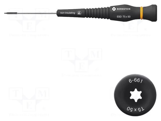 Screwdriver; precision; Torx®; TX05; ESD; Blade length: 50mm BERNSTEIN BRN-6-661