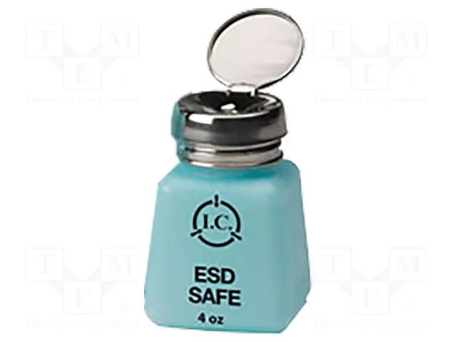 Cleanroom acces: dosing bottles; 118ml; blue (bright); ESD ANTISTAT ATS-146-0041