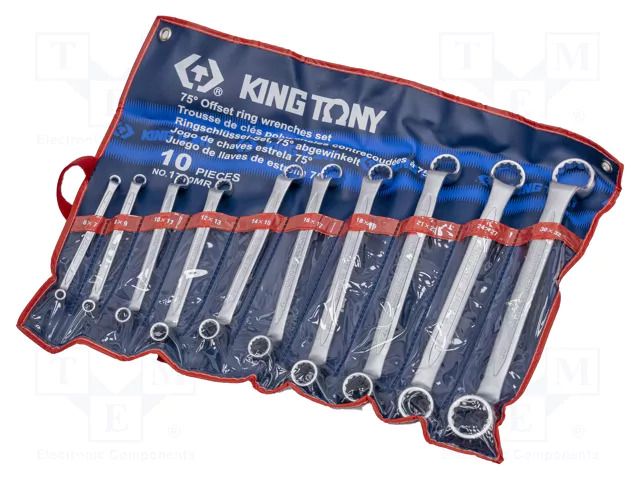 Wrench-set; box,bent; 10pcs. KING TONY KT-1710MR