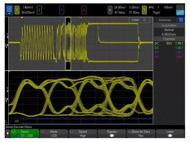 Test acces: software; Application: InfiniiVision 3000 X-SERIES KEYSIGHT D3000USBB