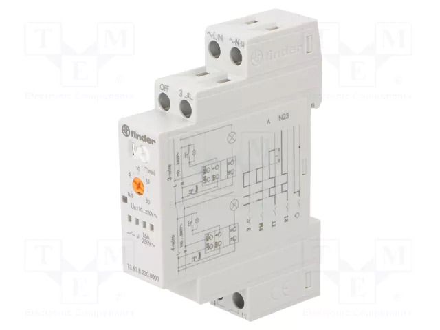 Relay: timer; bistable,impulse,monostable; NO; Ucoil: 230VAC; 16A FINDER 13.61.8.230.0000