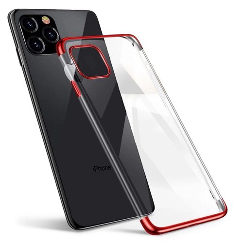 Clear Color case TPU gel cover with a metallic frame for Samsung Galaxy A13 5G red, Hurtel 5907769348150 5907769348150