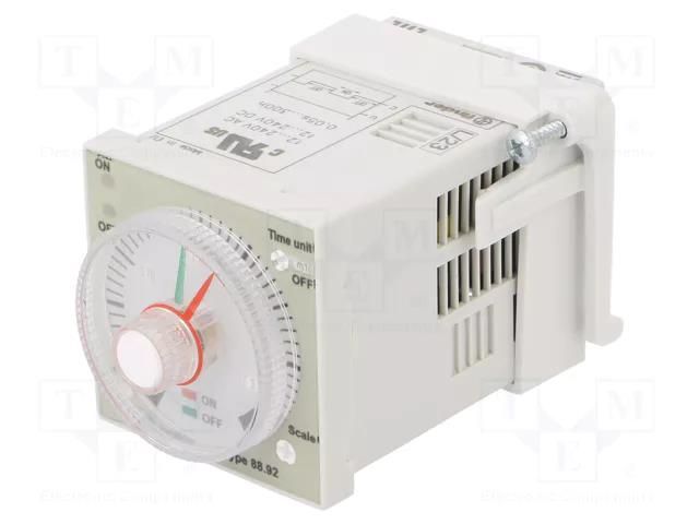 Timer; 1,2s÷300h; DPDT; 250VAC/5A; Usup: 12÷240VAC; 12÷240VDC; 88 FINDER 88.92.0.240.0000