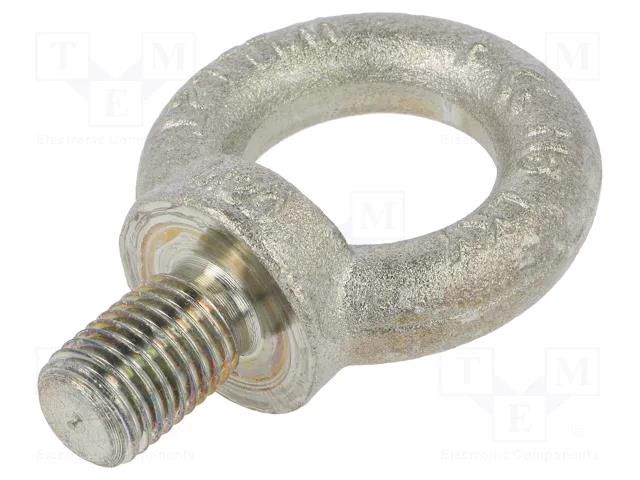 Lifting eye bolt; M20x30; Head: eye; steel; zinc; DIN 580; Ø: 40mm ELESA+GANTER DIN580-M20-ST