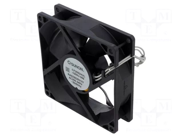 Fan: EC; axial; 230VAC; 92x92x25mm; 88.43m3/h; 31dBA; Vapo; 2900rpm SUNON CF2092HVL-999