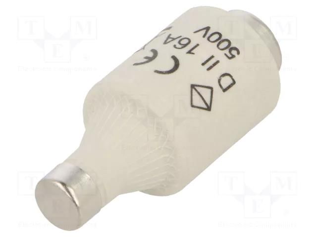 Fuse: fuse; 16A; 500VAC; gG,quick blow; DII HAGER LE27F16