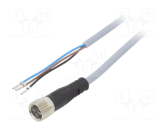Cable: for sensors/automation; M8; PIN: 3; straight; 5m; plug; 60VDC FESTO NEBU-M8G3-K-5-LE3
