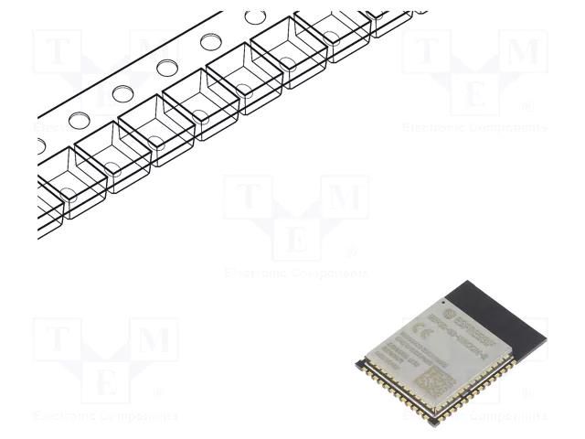 Module: IoT; Bluetooth Low Energy,WiFi; PCB; IEEE 802.11b/g/n ESPRESSIF ESP32S3-WRM2-16R8V