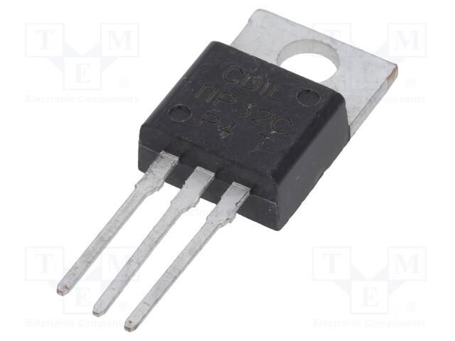 Transistor: PNP; bipolar; 100V; 3A; 2/40W; TO220 CDIL TIP32C-CDI