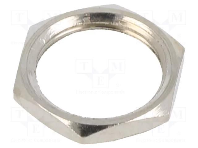 Nut; hexagonal; 15/32"-32; brass; Plating: nickel; 1.98mm KEYSTONE KEYS1458