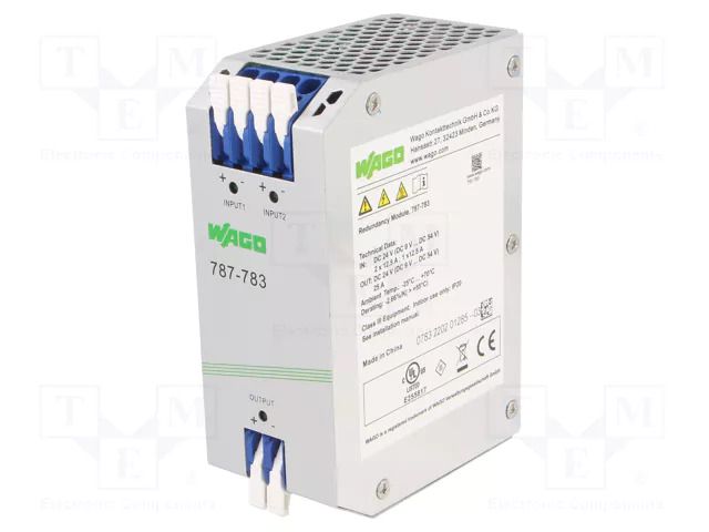 Module: redundancy; for DIN rail; 600W; 24VDC; 25A; 9÷54VDC; 96% WAGO 787-783