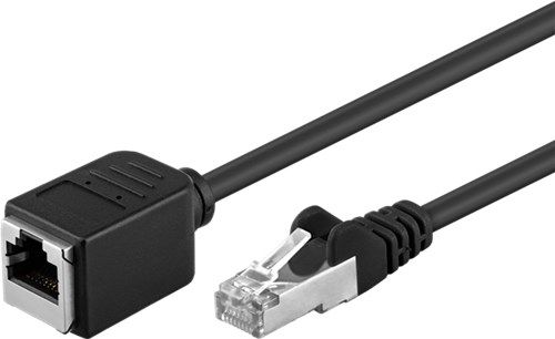 CAT 5e Extension Cable F/UTP, black, 10 m - copper conductor (CU), RJ45 male (8P8C) > RJ45 female (8P8C) 91885