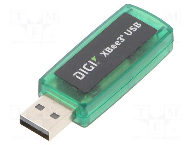 Module: RF; adapter; 2.4GHz; USB A; 5V; -40÷85°C; 45/26mA DIGI INTERNATIONAL XU3-A11
