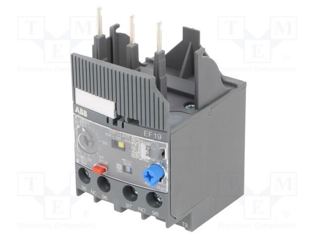 Thermal relay; Leads: screw terminals; 1.9÷6.3A; AF ABB EF19-6.3