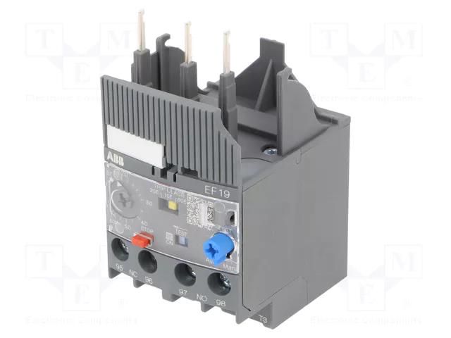 Thermal relay; Leads: screw terminals; 1.9÷6.3A; AF ABB EF19-6.3