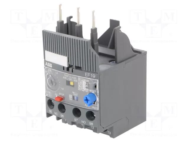 Thermal relay; Leads: screw terminals; 0.8÷2.7A; AF ABB EF19-2.7