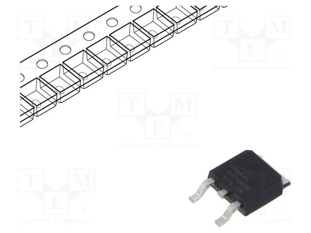 Transistor: N-MOSFET; unipolar; 600V; 2.5A; Idm: 16A; 77W; TO252 BRIDGELUX BXP4N60D