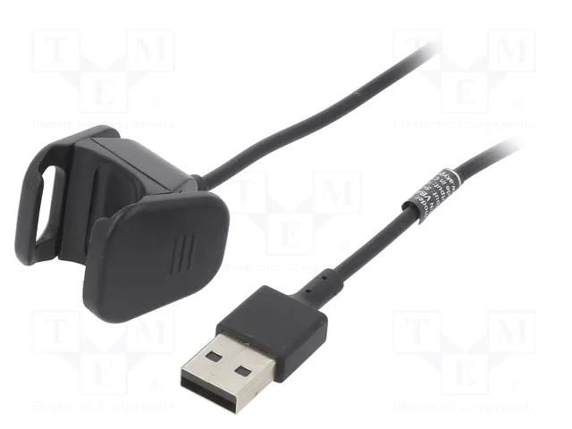 Cable: for smartwatch charging; 1m; 1A; black AKYGA AK-SW-29