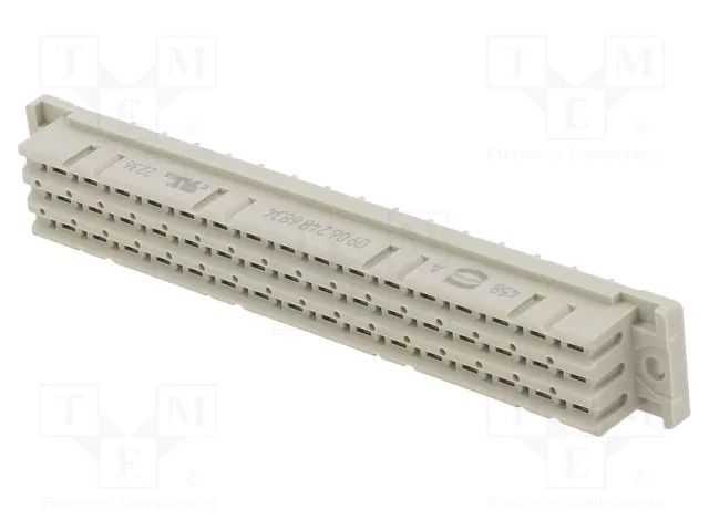 Connector: DIN 41612; plug; female; PIN: 48; straight; 6A; THT; d+b+z HARTING 09062486834