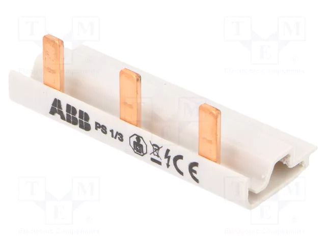 Busbar; 10mm2; Poles: 1; 690VAC; 690VDC; Inom: 63A; No.of mod: 3 ABB PS1/3