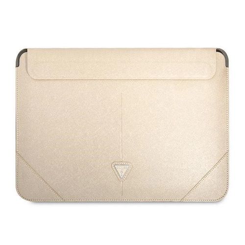 Guess Saffiano Triangle Logo case for a 14&quot; laptop - beige, Guess 3666339039929 3666339039929