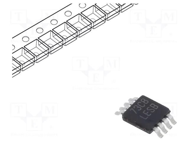 IC: voltage regulator; LDO,fixed; 2.82V; 300mA; VSSOP8; SMD; ±3% TEXAS INSTRUMENTS LP3982IMMX2.82NOPB