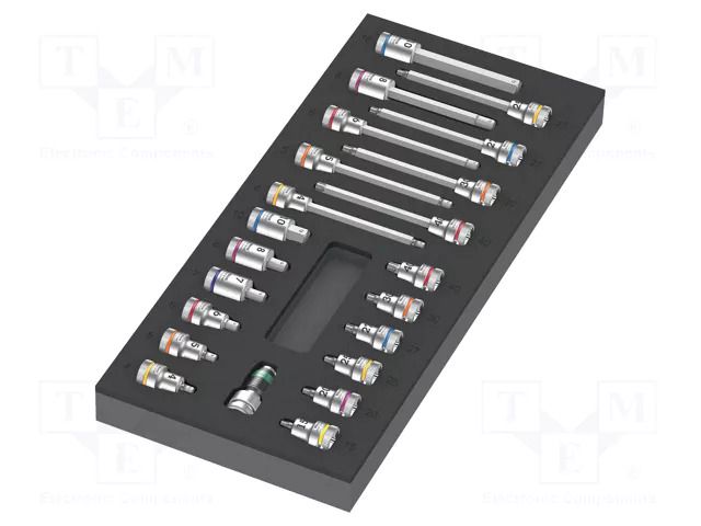 Wrench-set; hex key,Torx® socket,socket spanner; 3/8"; 22pcs. WERA WERA.05150113001