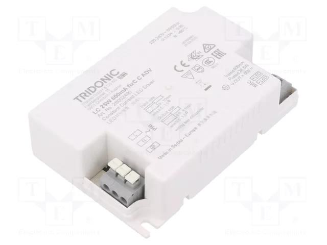 Power supply: switching; LED; 25W; 21.4÷44VDC; 600mA; 198÷264VAC TRIDONIC 28002490