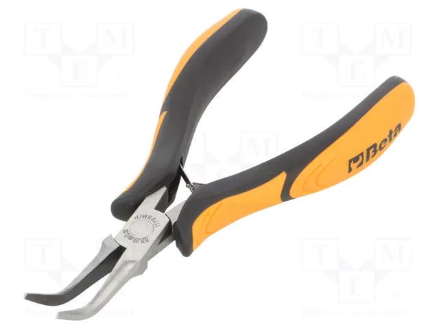 Pliers; curved,half-rounded nose; 140mm BETA BE1178BM/P