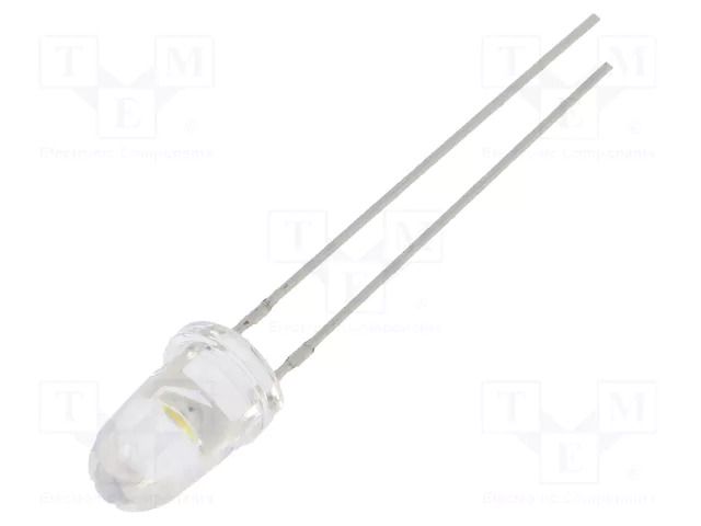 LED; white warm; 5mm; 60000÷72000mcd; 8°; Front: convex; 2.9÷3.4VDC OPTOSUPPLY OSM54P5201A