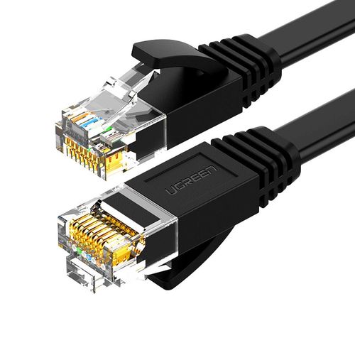 Ugreen NW102 50172 flat LAN Ethernet cable Cat. 6 0.5m - black, Ugreen 6957303851720 6957303851720