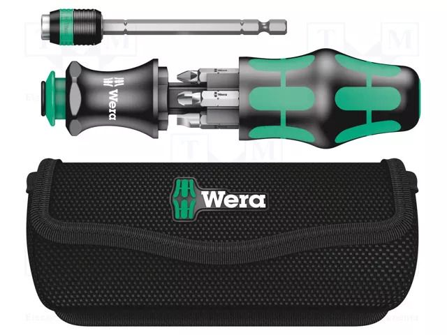 Kit: screwdriver bits; Phillips,slot; case; 7pcs. WERA WERA.05051024001
