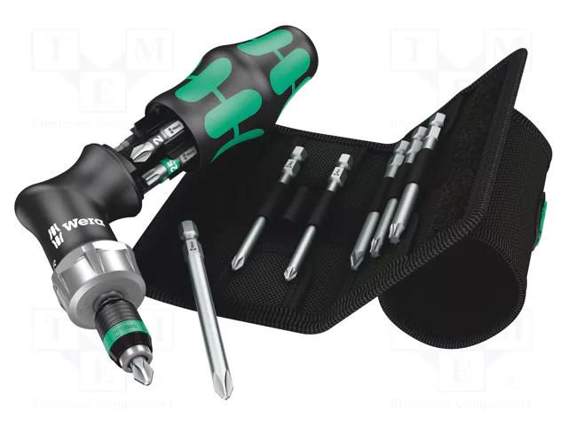 Kit: screwdriver bits; Phillips,Pozidriv®,Torx®; case; 13pcs. WERA WERA.05051031001