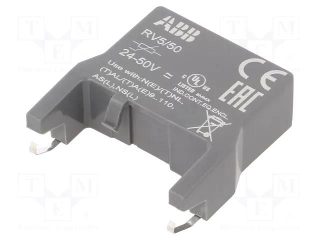 Surge arrester; varistor; 24÷50VAC; 24÷50VDC ABB RV5/50