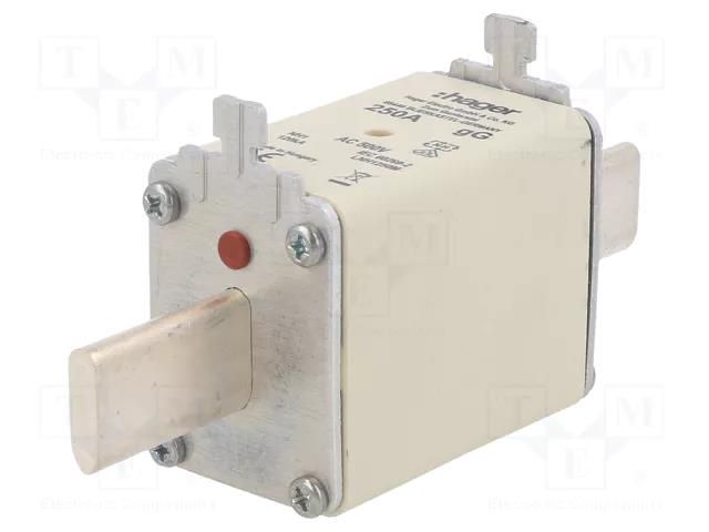 Fuse: fuse; 250A; 500VAC; gG; industrial; NH1 HAGER LNH1250M