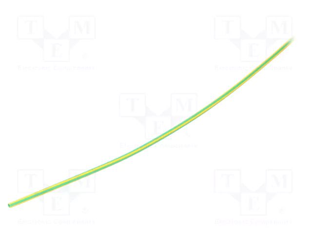 Heat shrink sleeve; thin walled; 3: 1; 1.5mm; L: 30m; yellow-green HELLERMANNTYTON TF31-1.5/0.5GY30