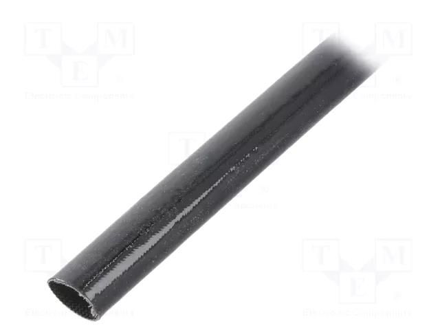 Insulating tube; fiberglass; black; -20÷155°C; Øint: 12mm SYNFLEX FGS-12-BK-50