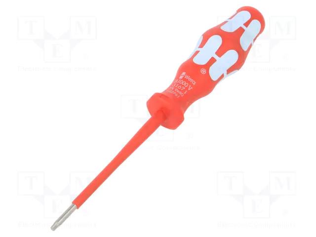 Screwdriver; insulated; Torx®; TX09; Blade length: 80mm WERA WERA.05022761001