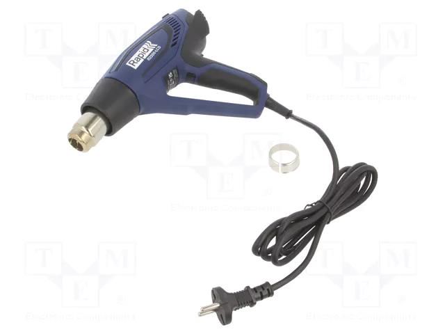 Electric hot shrink gun; 2.2kW; 250l/min,500l/min; 230VAC RAPID RAP-R2200-LCD